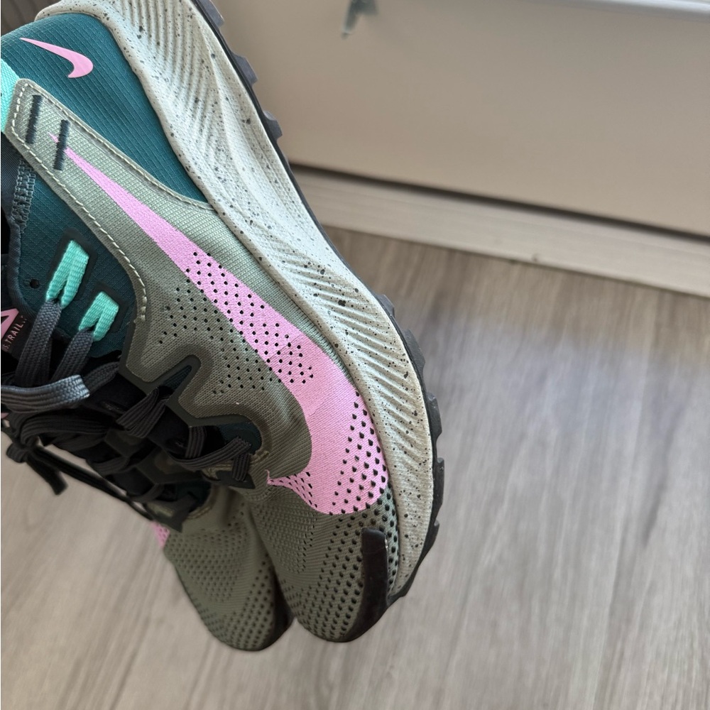 Nike Olive and Pink Trail Shoes